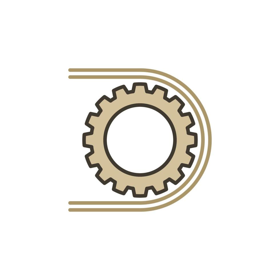 3D printer cog wheel part vector Additive Manufacturing concept colored icon