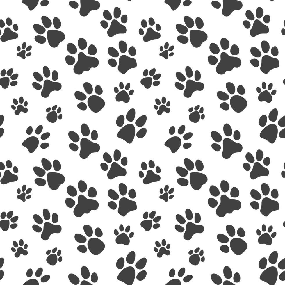 Pet Paw Prints vector Animal Lover concept seamless pattern