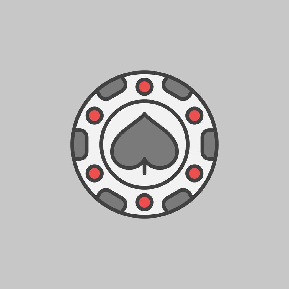 Spades Casino Chip vector concept colored icon