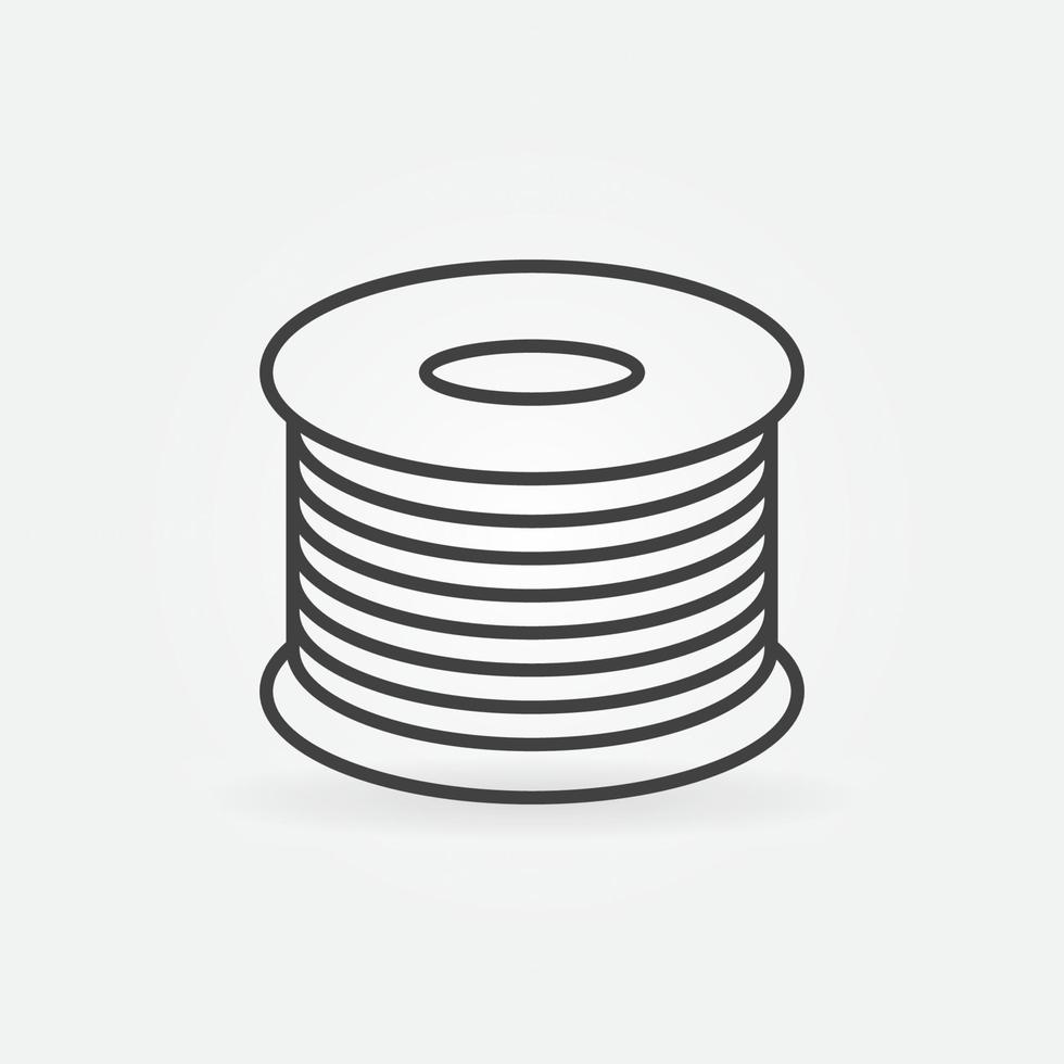 Filament for 3D Printer vector concept icon in outline style