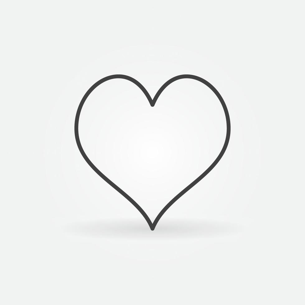 Hearts Playing Card Suit vector concept thin line minimal icon