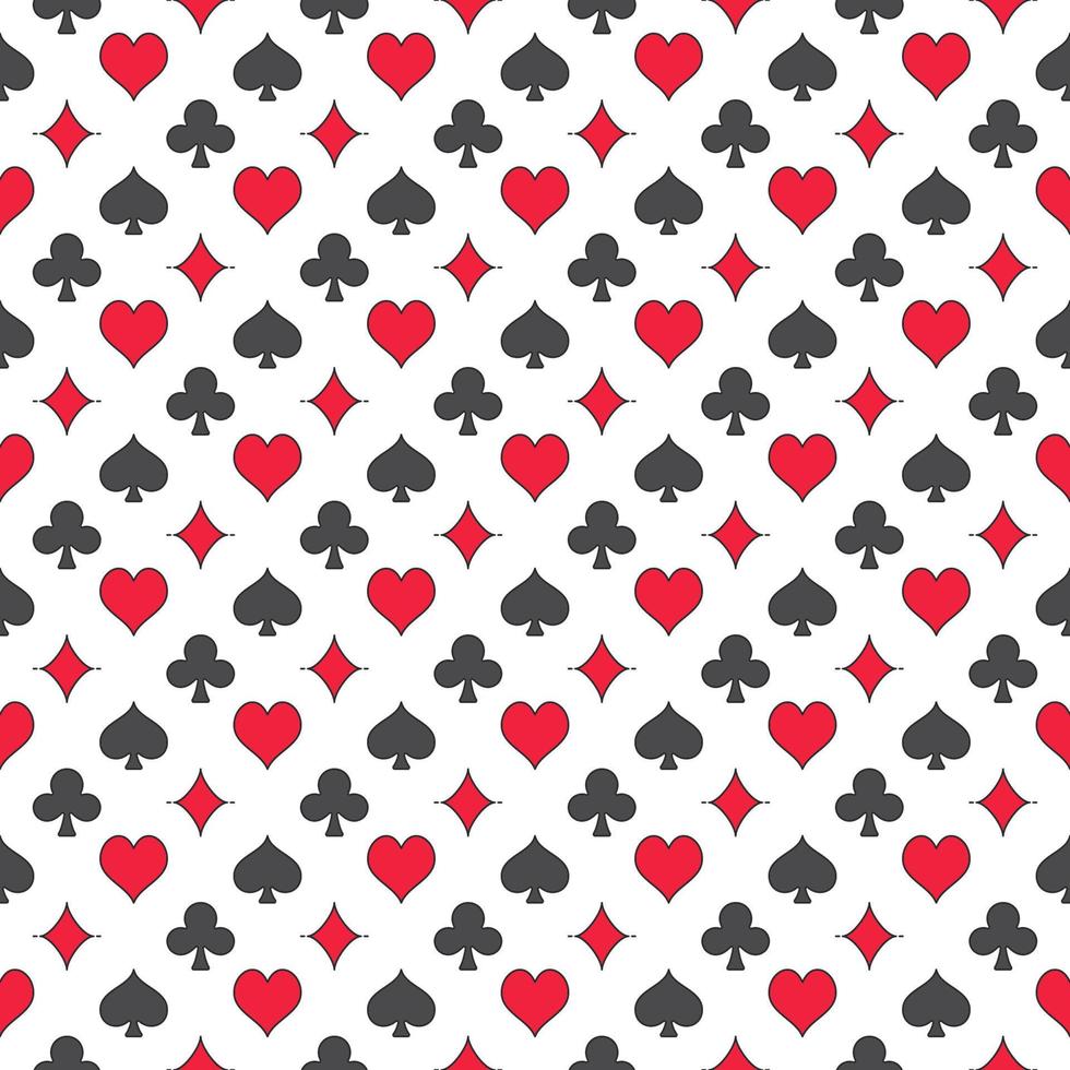 Playing Card Suits vector creative and modern Seamless Pattern