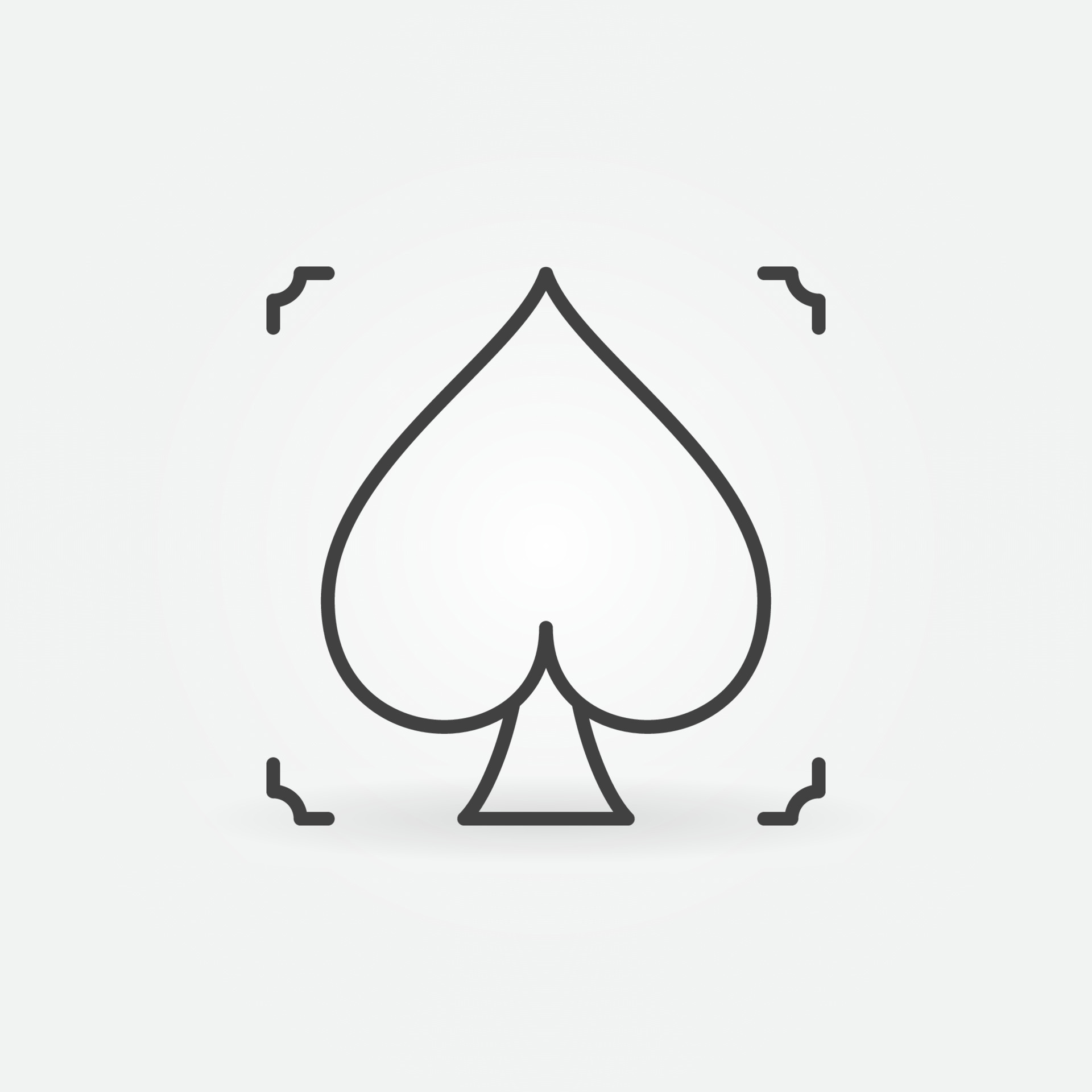 Spades Playing Card Suit vector concept simple outline icon 17505131