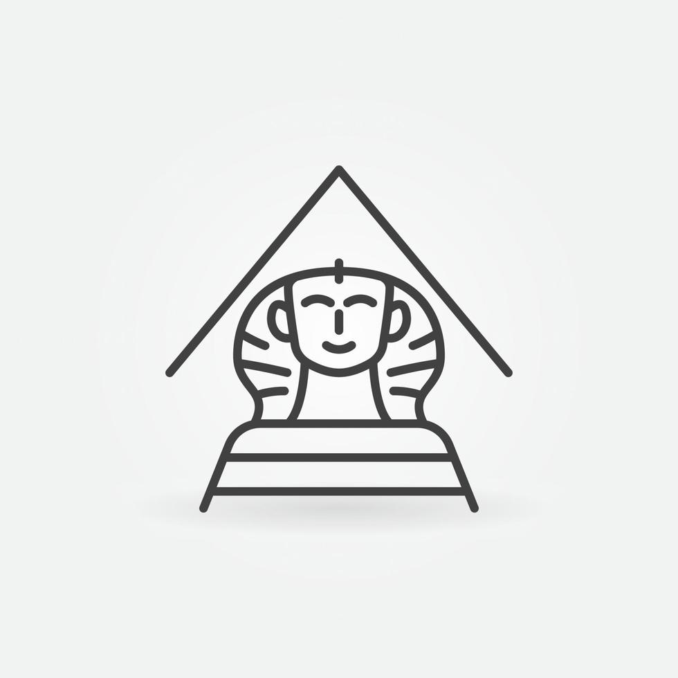 Egyptian Sphinx vector Egypt Culture concept linear icon