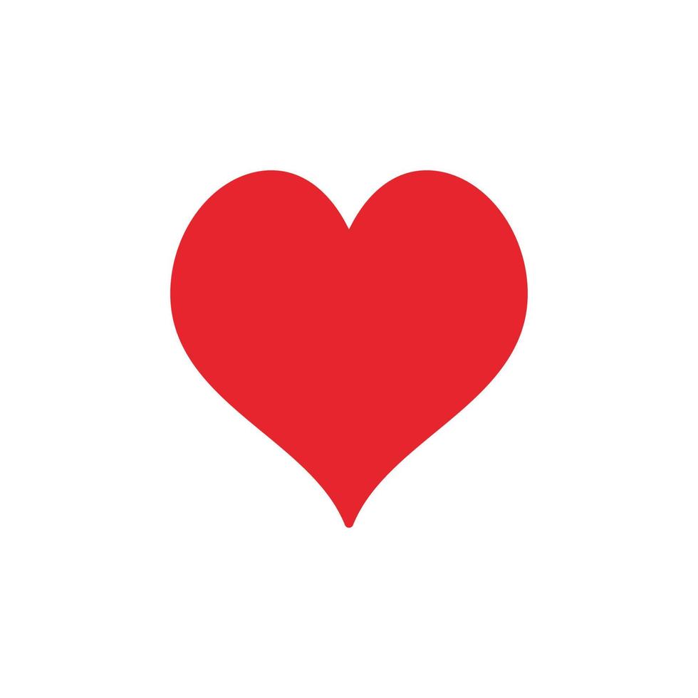 Hearts Playing Card Suit vector concept red solid minimal icon or symbol