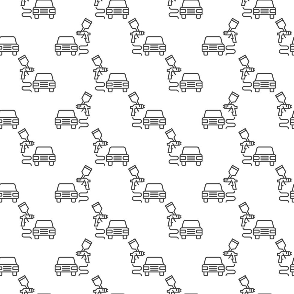 Vehicle Painting geometric concept outline minimal seamless pattern. Vector background