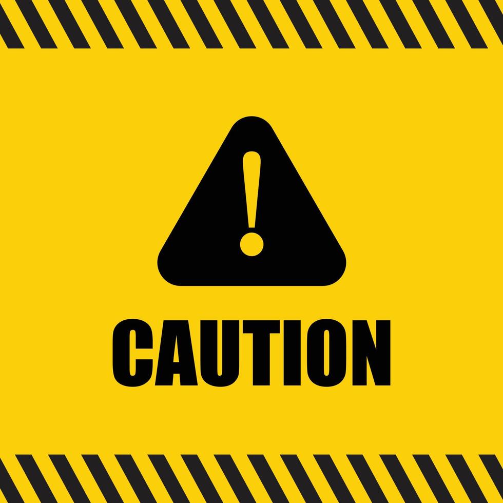 Caution Yellow sign vector free