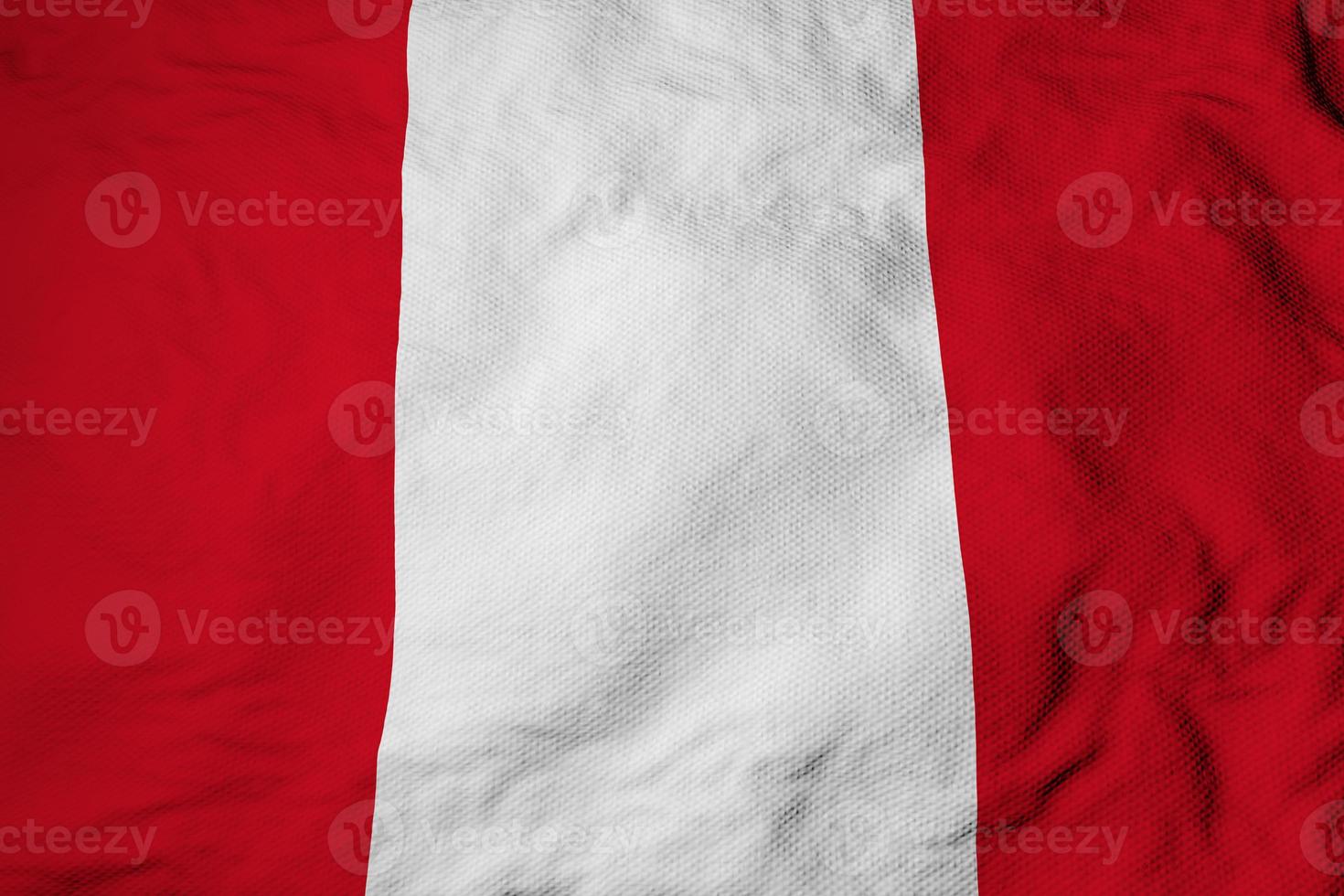 Waving flag of Peru in 3D rendering photo