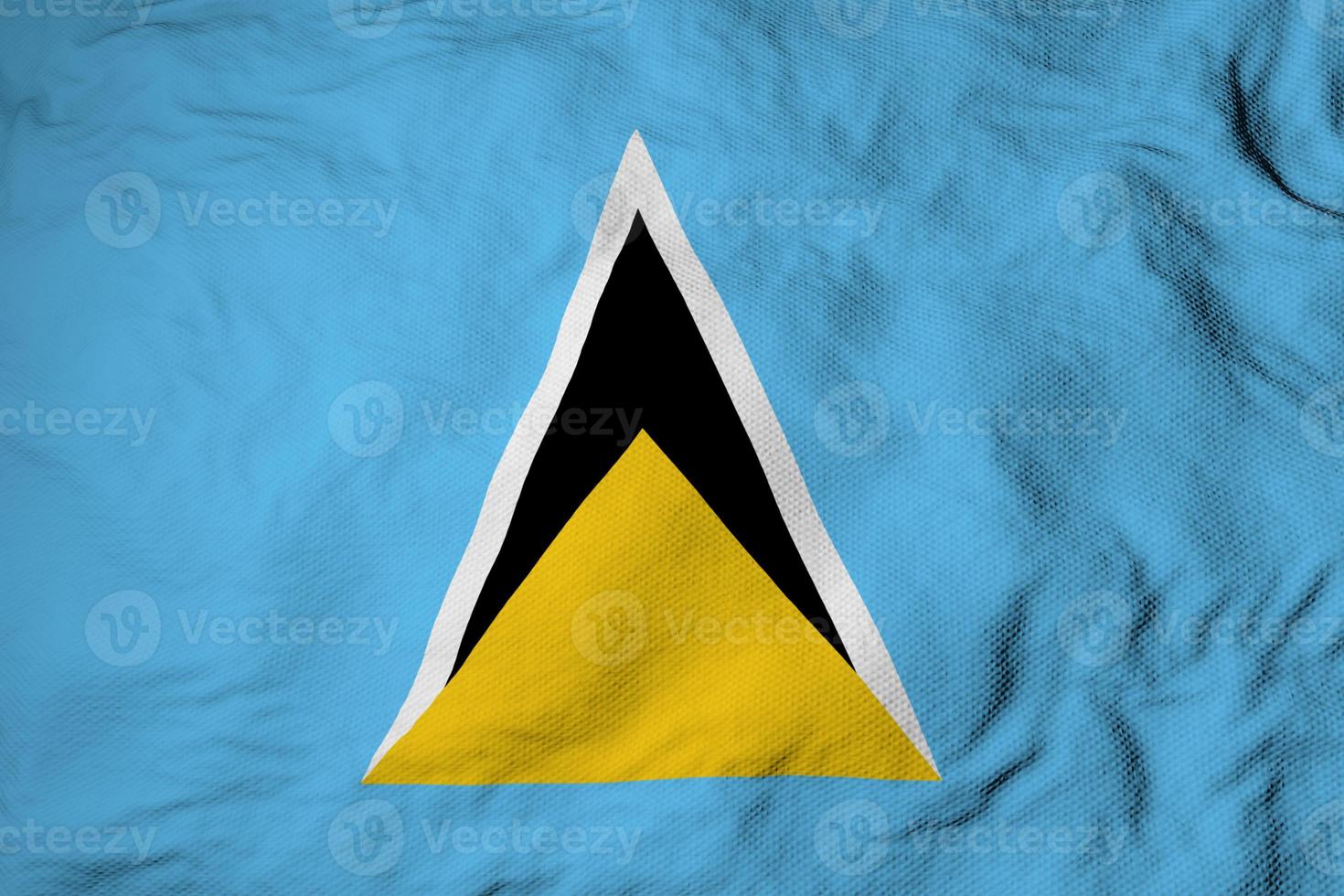 Waving flag of Saint Lucia in 3D rendering photo
