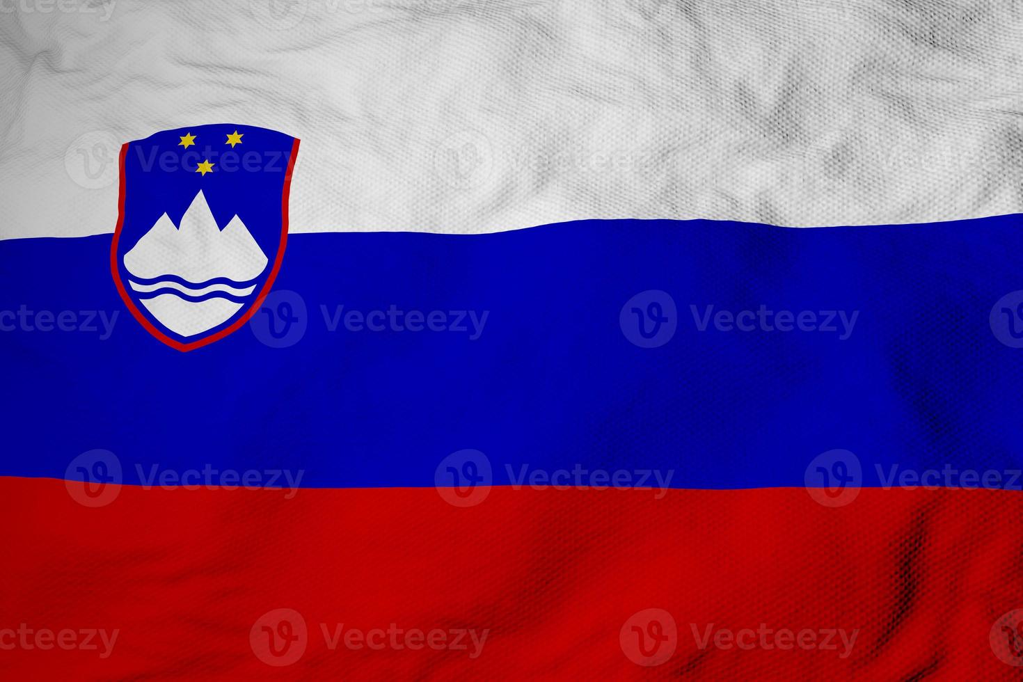 Waving Flag of Slovenia in 3D rendering photo