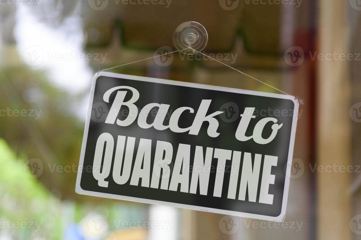 Back to quarantine - Closed sign photo