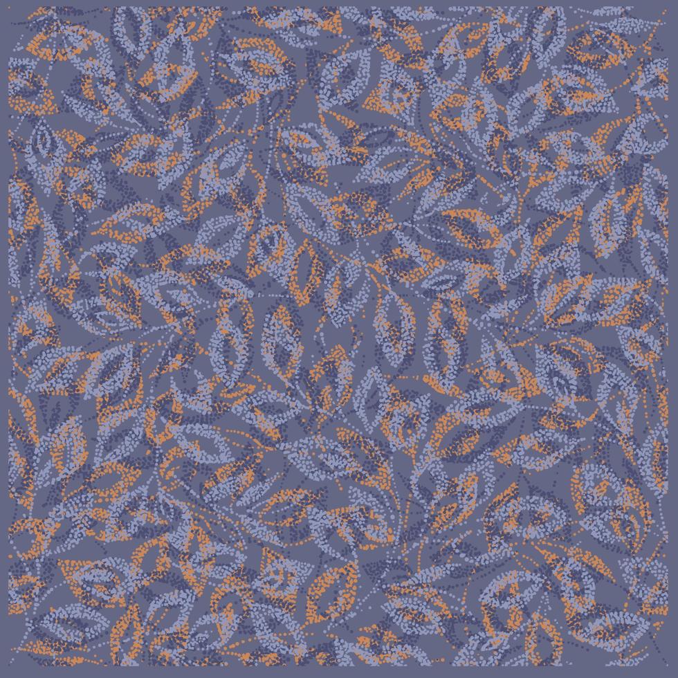 Botanical textile pattern design with abstract background vector