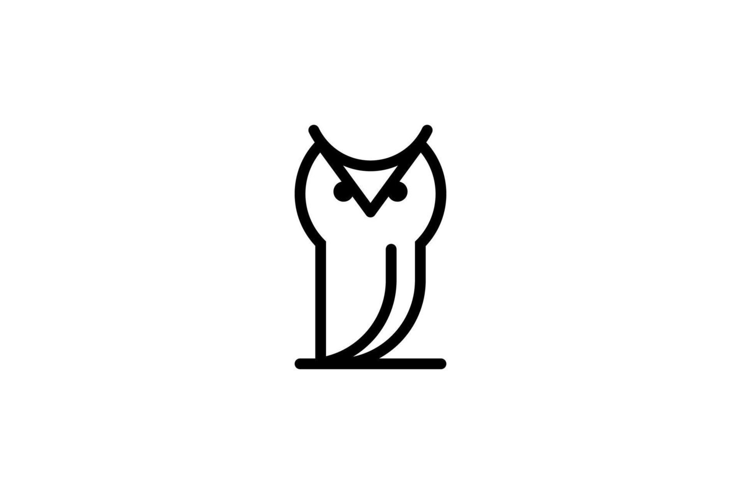 black white owl logo vector