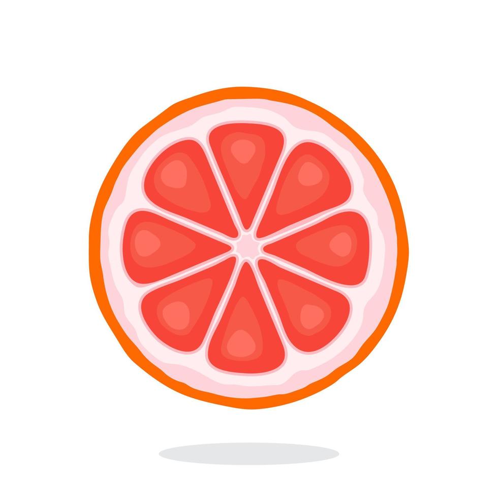 Slice of grapefruit vector