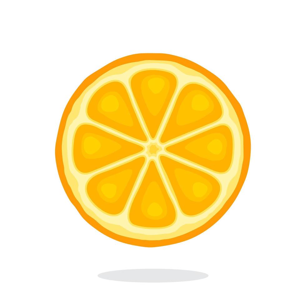 rodaja de naranja vector