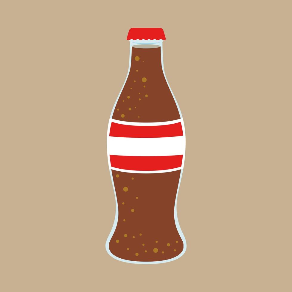 A bottle of soft drink. Food and drinks design element vector illustration