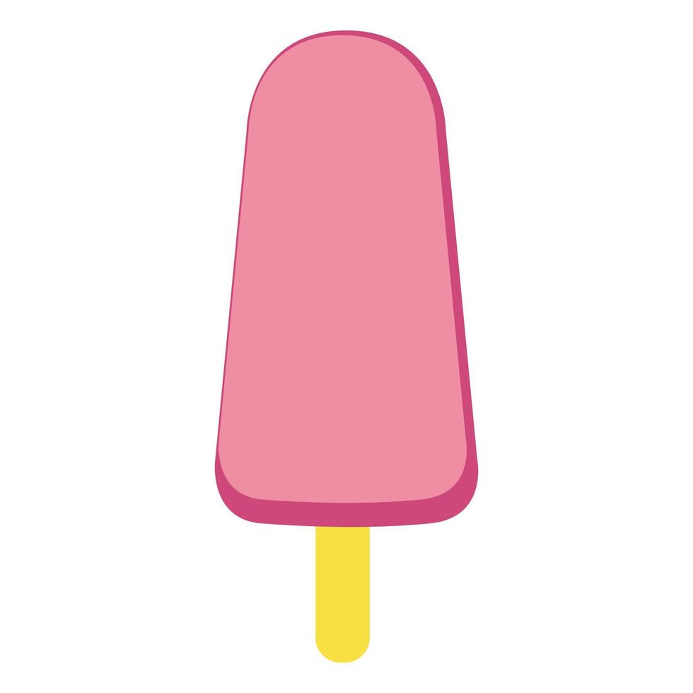 Strawberry ice cream. Food and drinks design element vector illustration