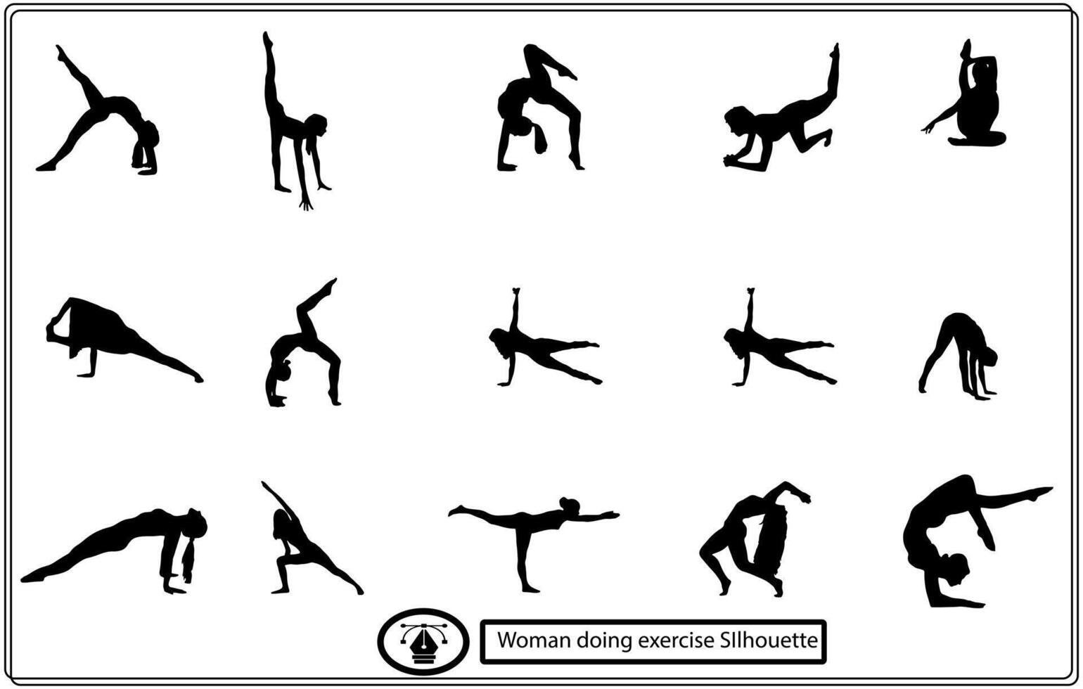 WomanSport exercise at home set free vector