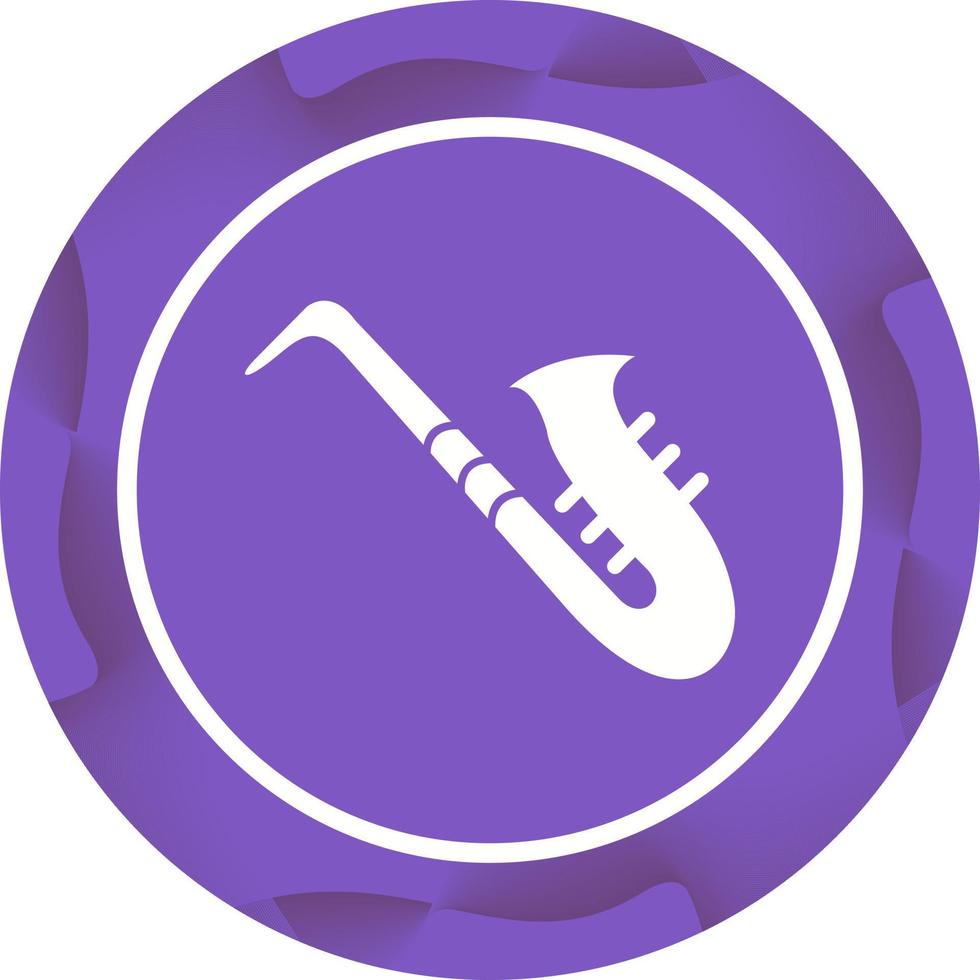 Unique Saxophone Vector Glyph Icon