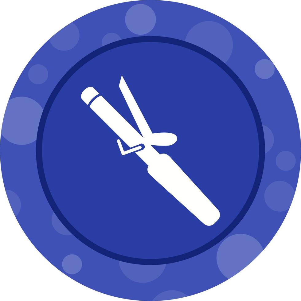Unique Hair Roller Glyph Vector Icon