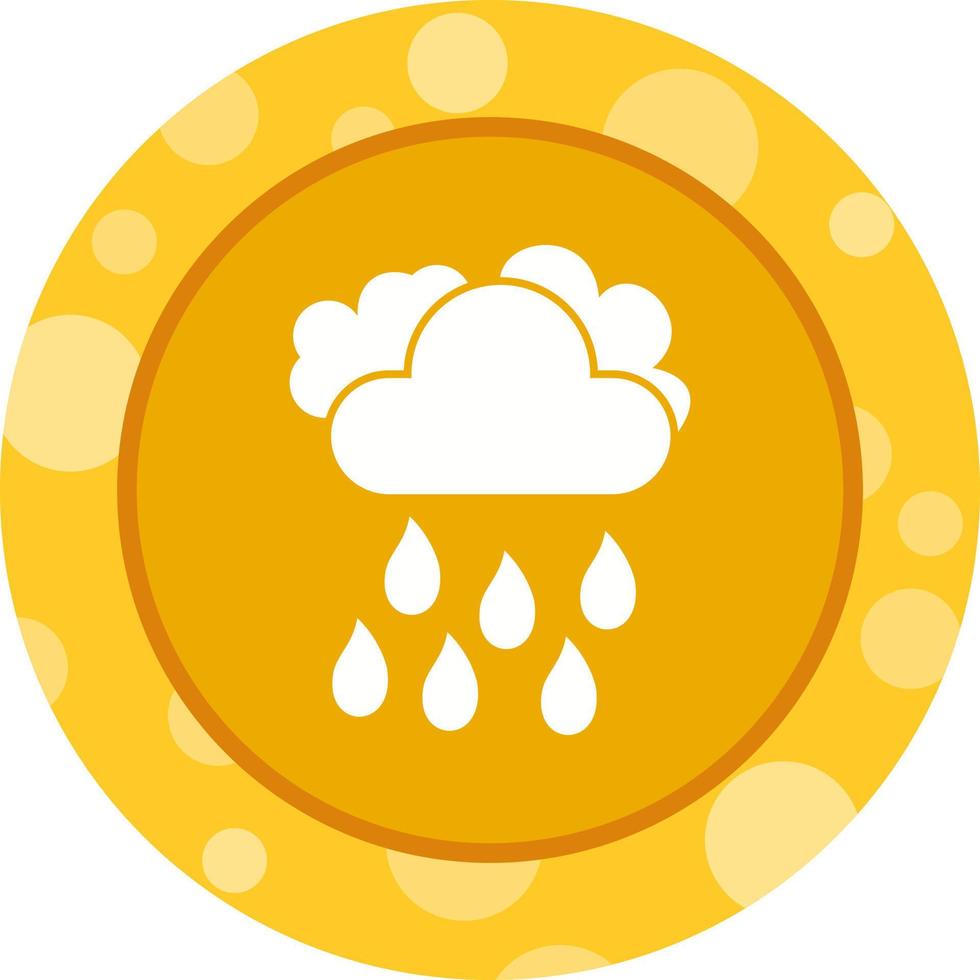 Unique Cloudy Weather Glyph Vector Icon