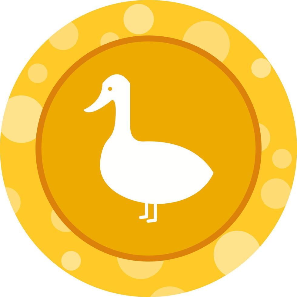 Unique Duck Vector Glyph Icon