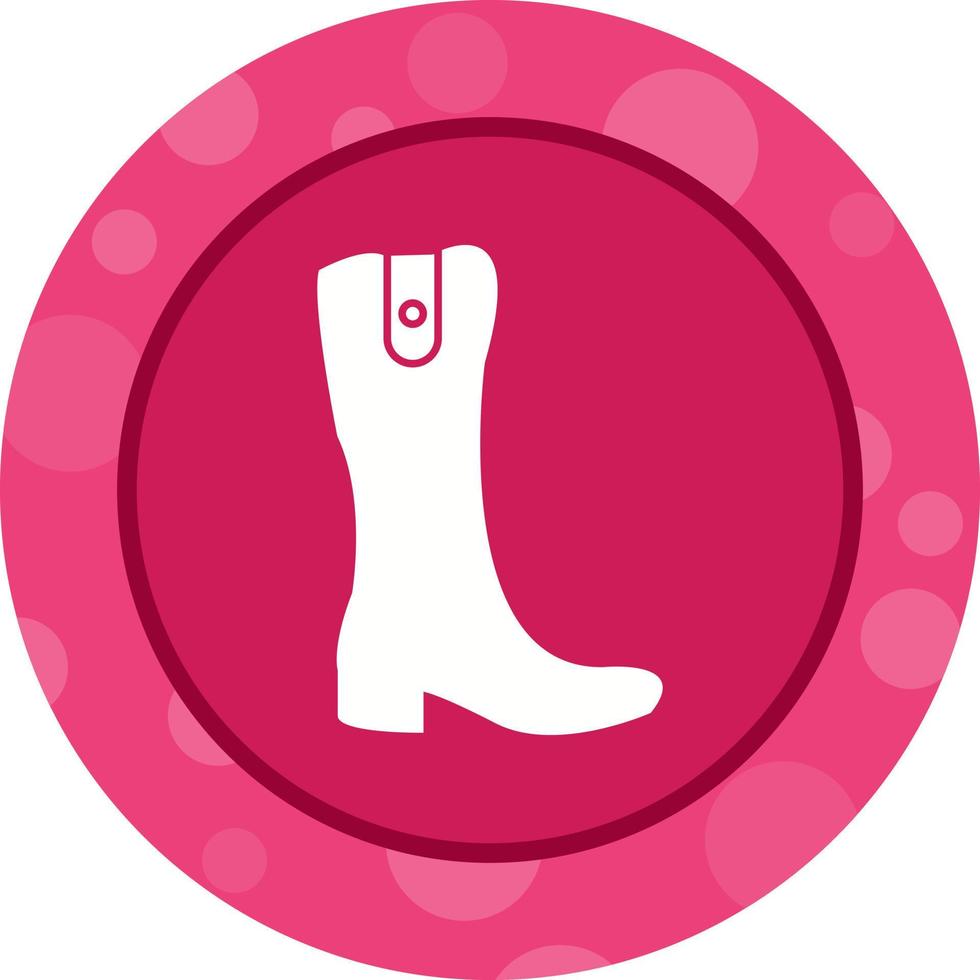 Unique Long boot Vector Glyph Icon