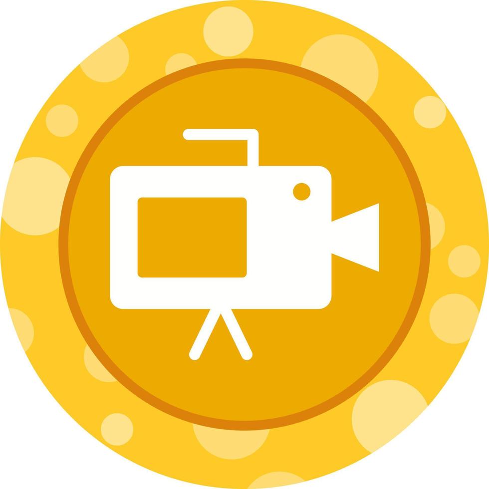 Beautiful Video Camera Glyph Vector Icon