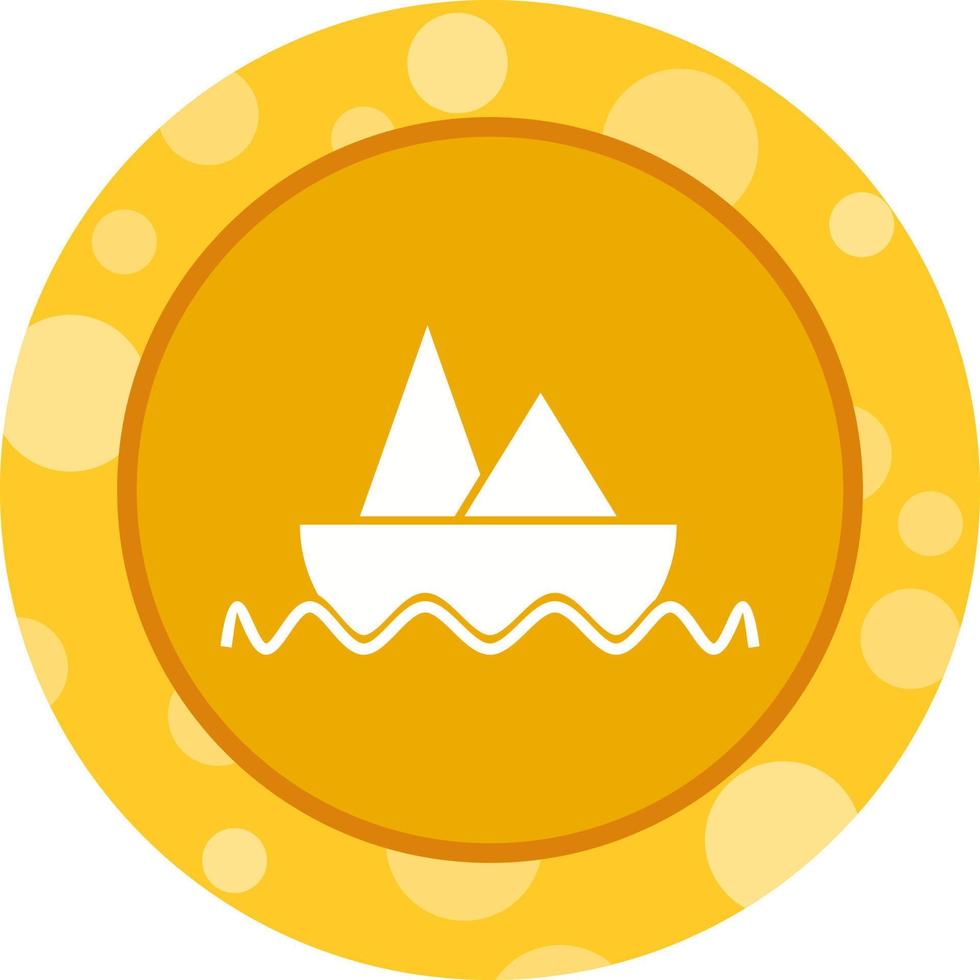 Beautiful Boat Glyph Vector Icon