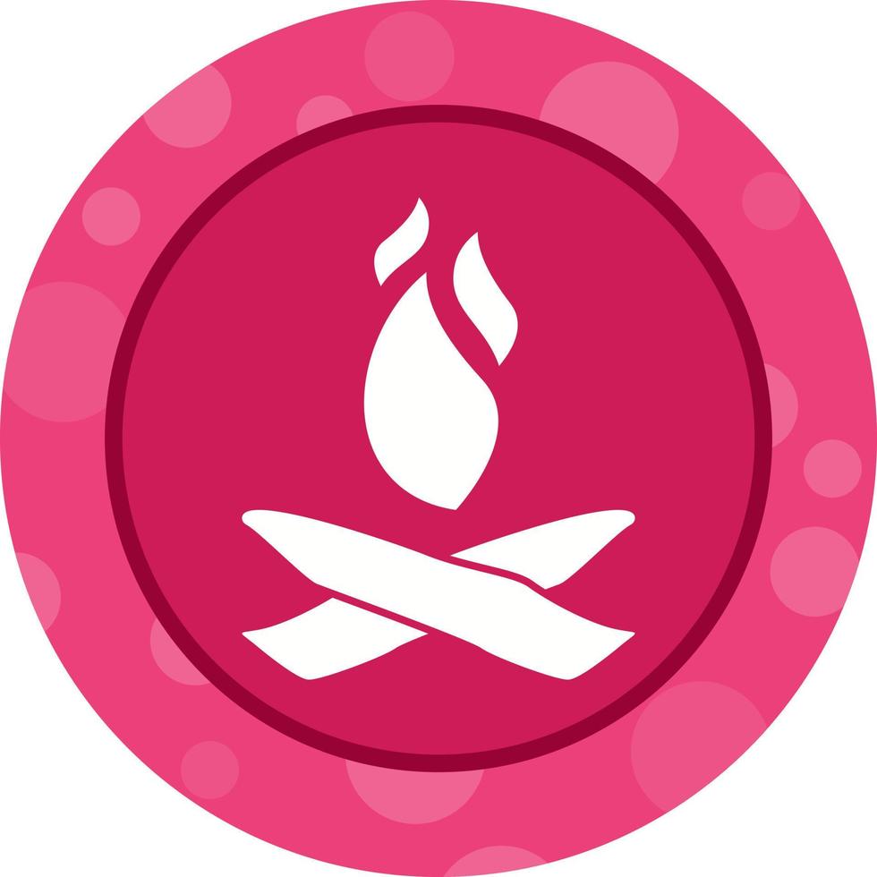 Beautiful Fire Glyph Vector Icon