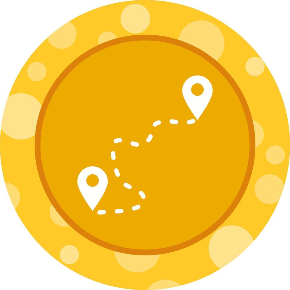 Beautiful Route Glyph Vector Icon
