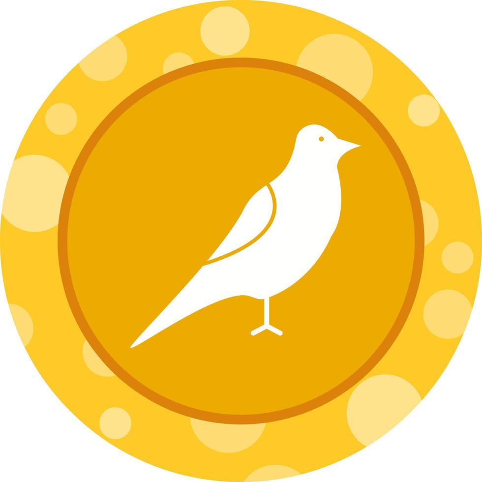 Unique Bird Vector Glyph Icon