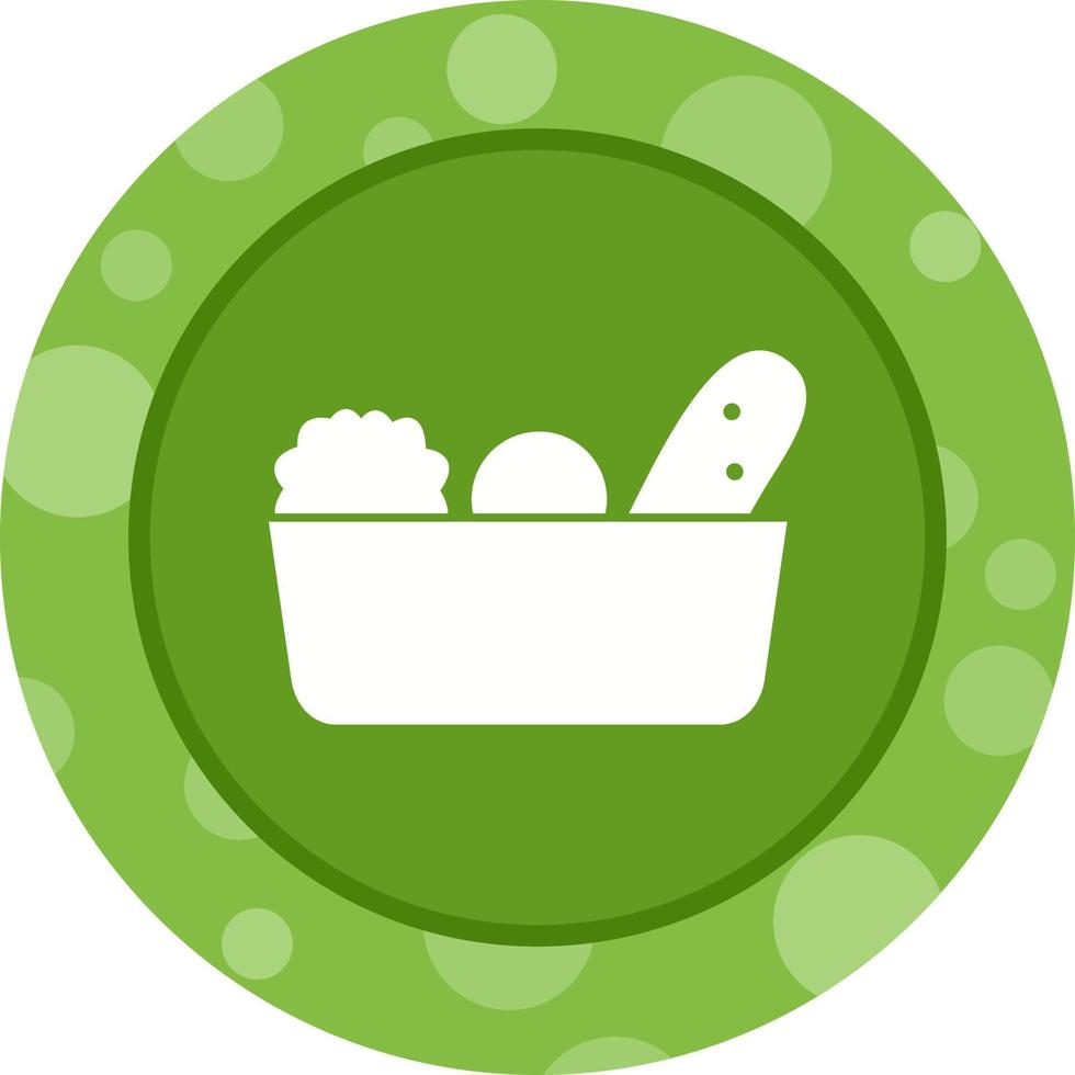 Unique Vegetable Basket Vector Glyph Icon