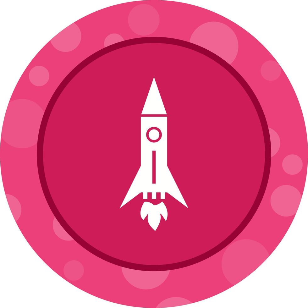 Unique Rocket II Vector Glyph Icon