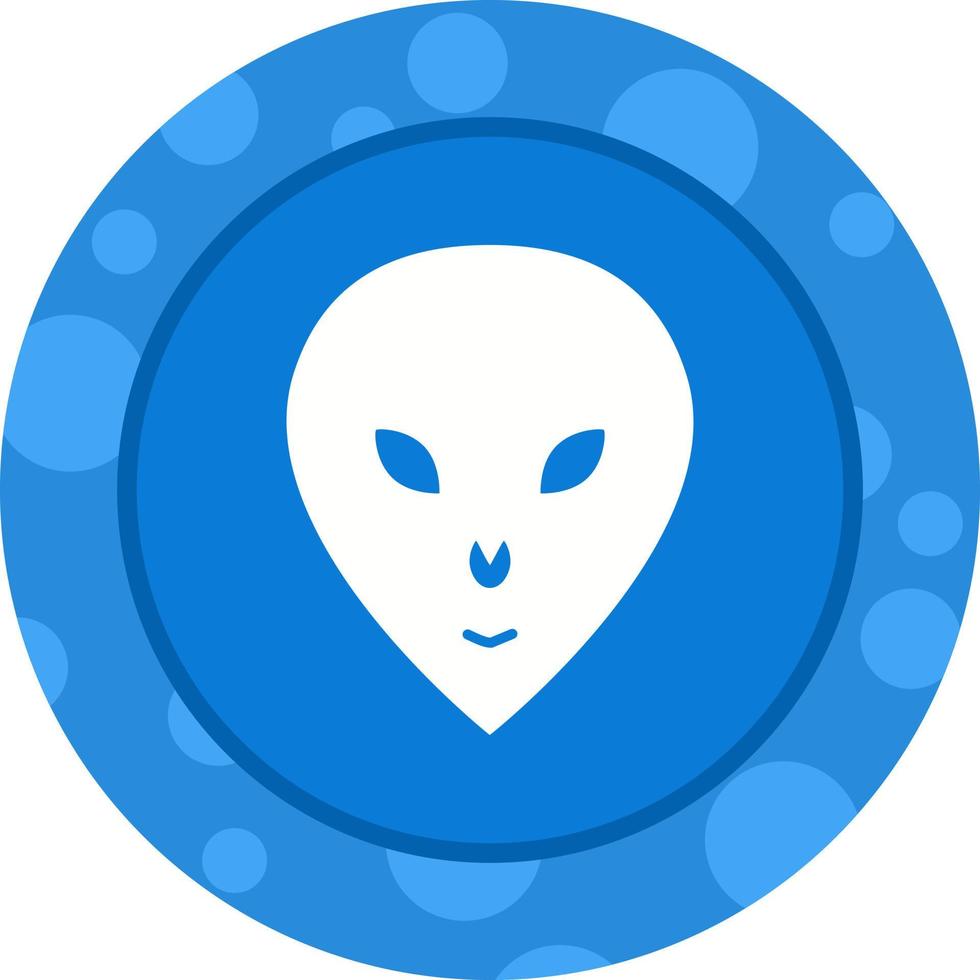 icono de glifo de vector de cara alienígena único