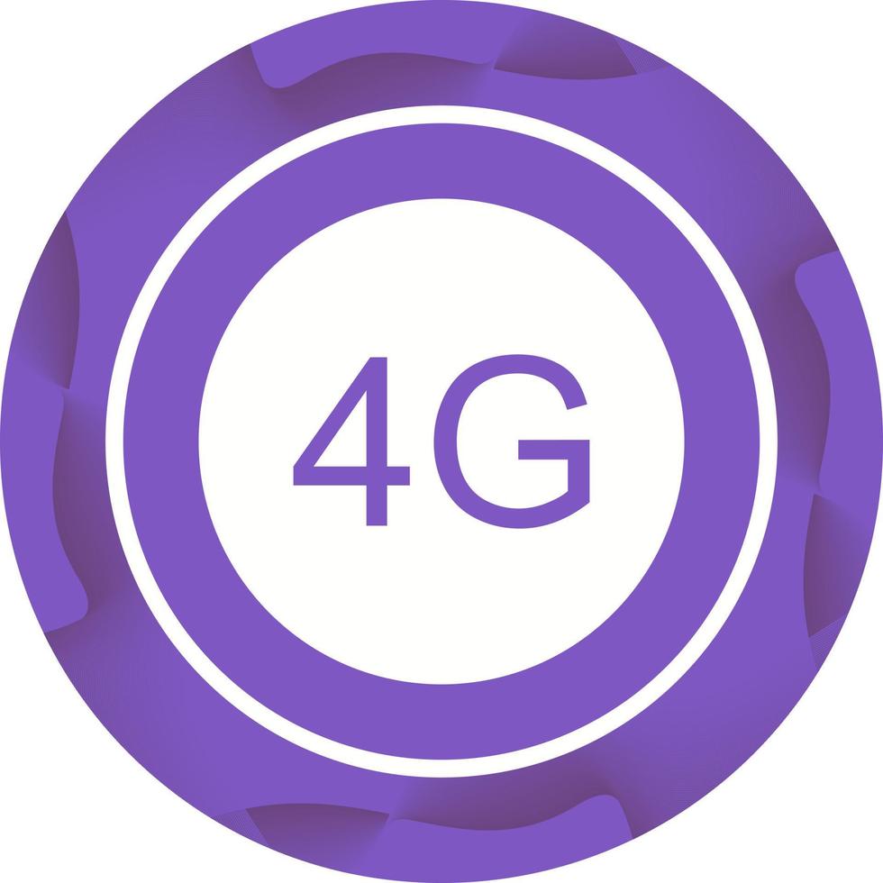 Beautiful 4G Glyph Vector Icon