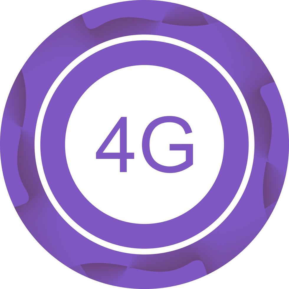 hermoso icono de vector de glifo 4g