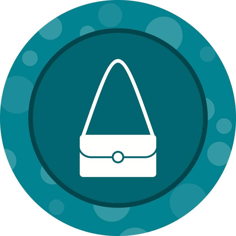 Unique Shoulder Bag Vector Glyph Icon