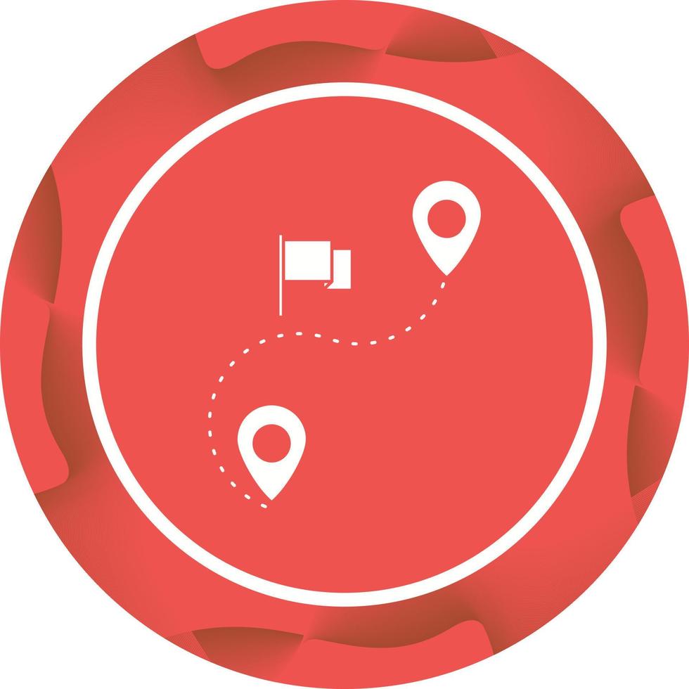 Beautiful Route Vector Glyph icon