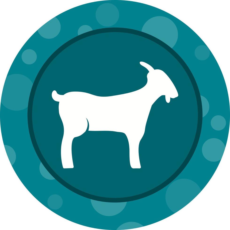 Beautiful Goat Glyph Vector Icon