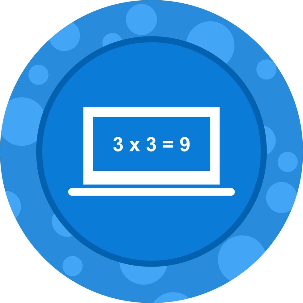 Beautiful Online Calculation Glyph Vector Icon