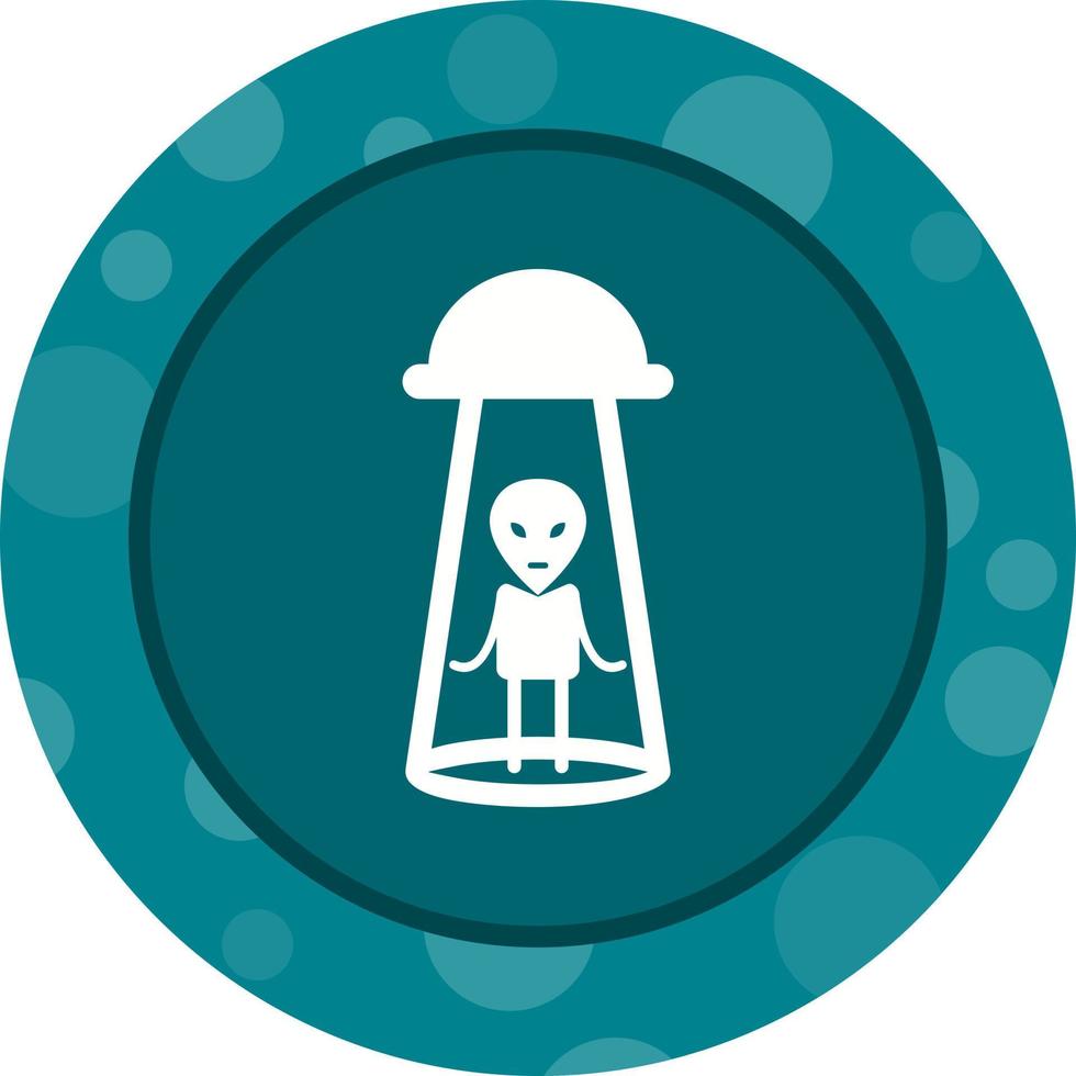 Unique Alien Abduction Vector Glyph Icon