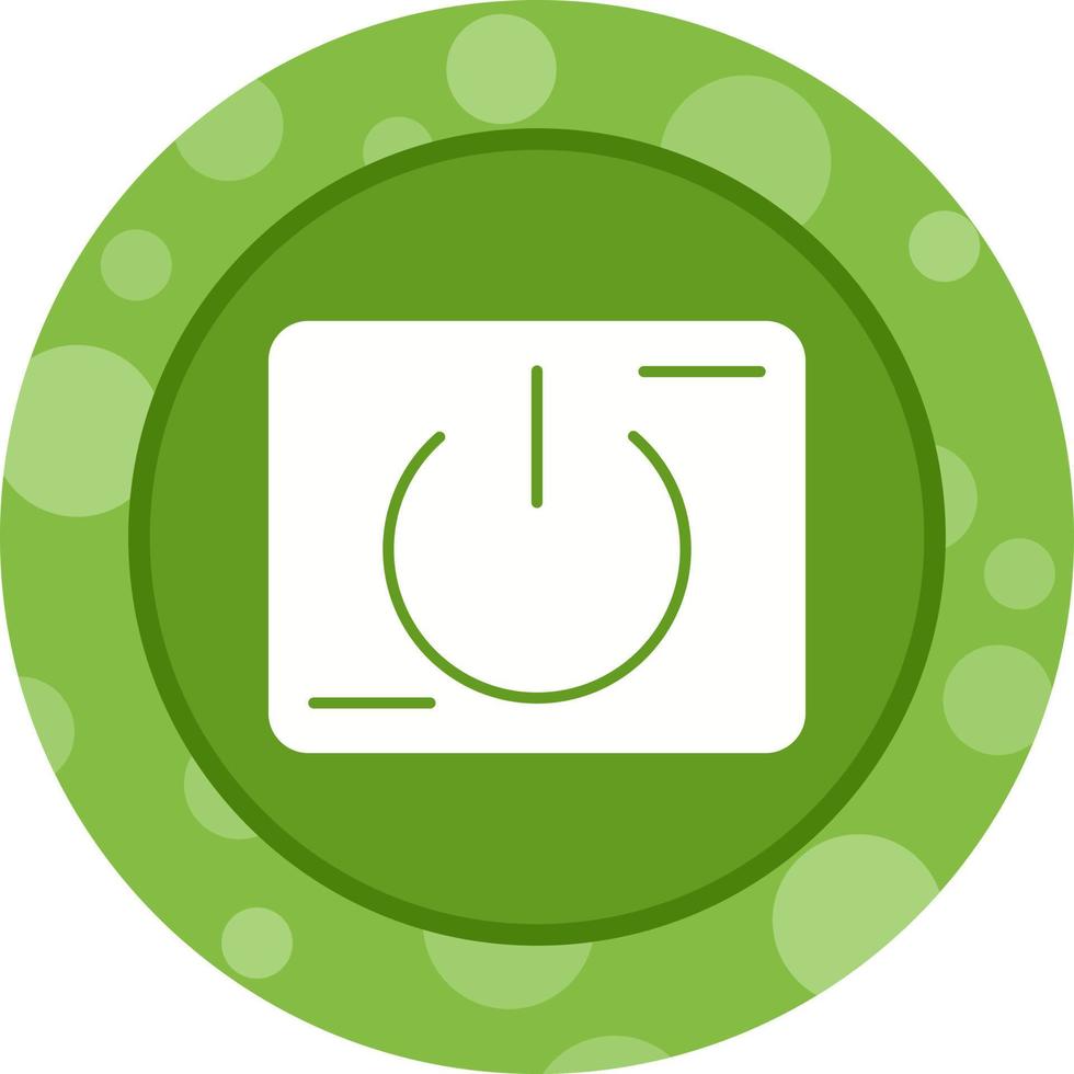 Unique Power Button Vector Glyph Icon