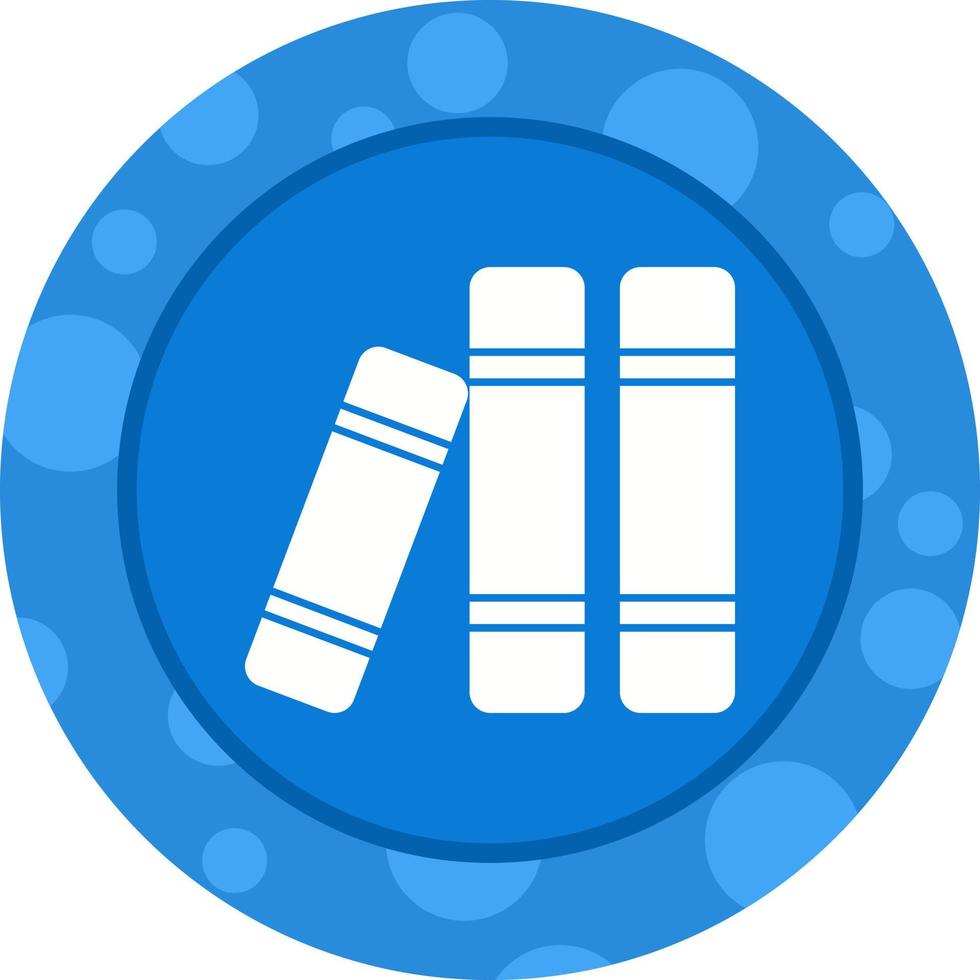 Unique Books Vector Glyph Icon