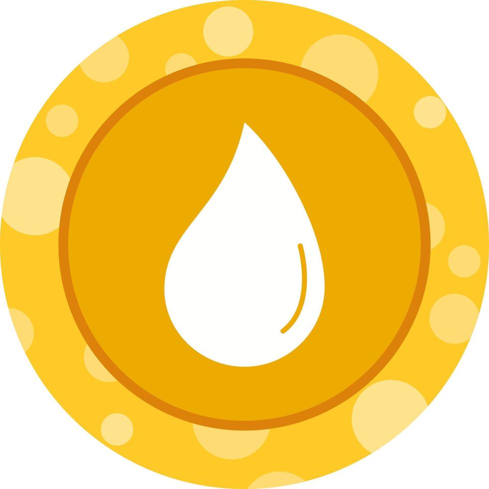 Unique Water Droplet Vector Glyph Icon