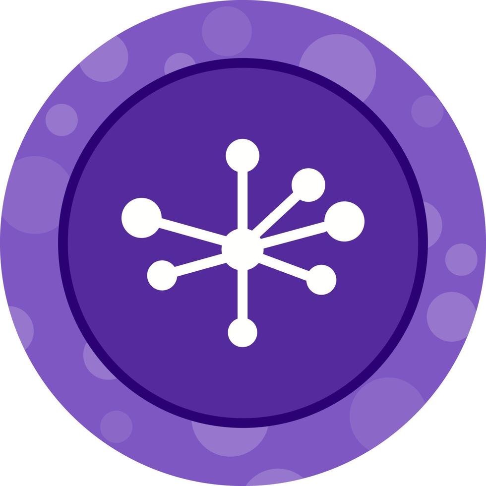 Unique Molecular Structure Vector Glyph Icon