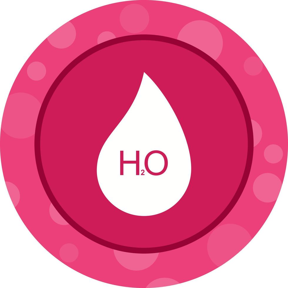 Unique H2O Vector Glyph Icon