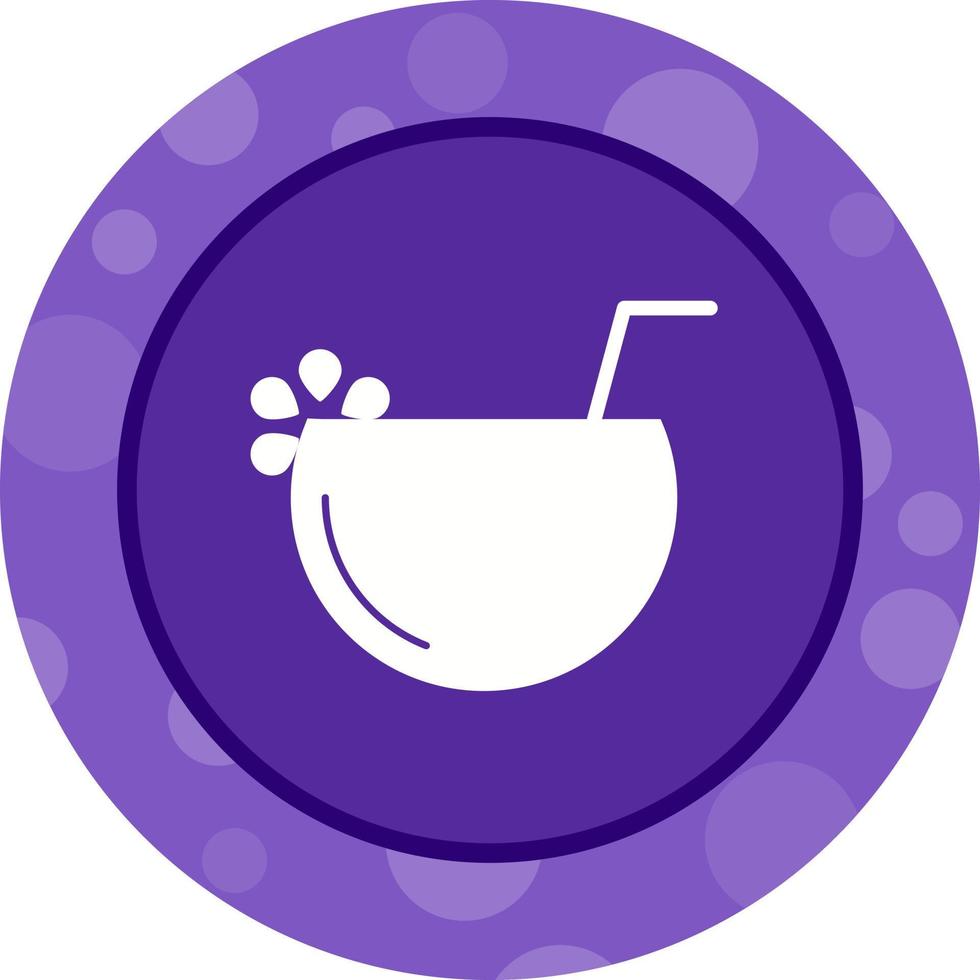 Unique Coconut Drink Vector Glyph Icon