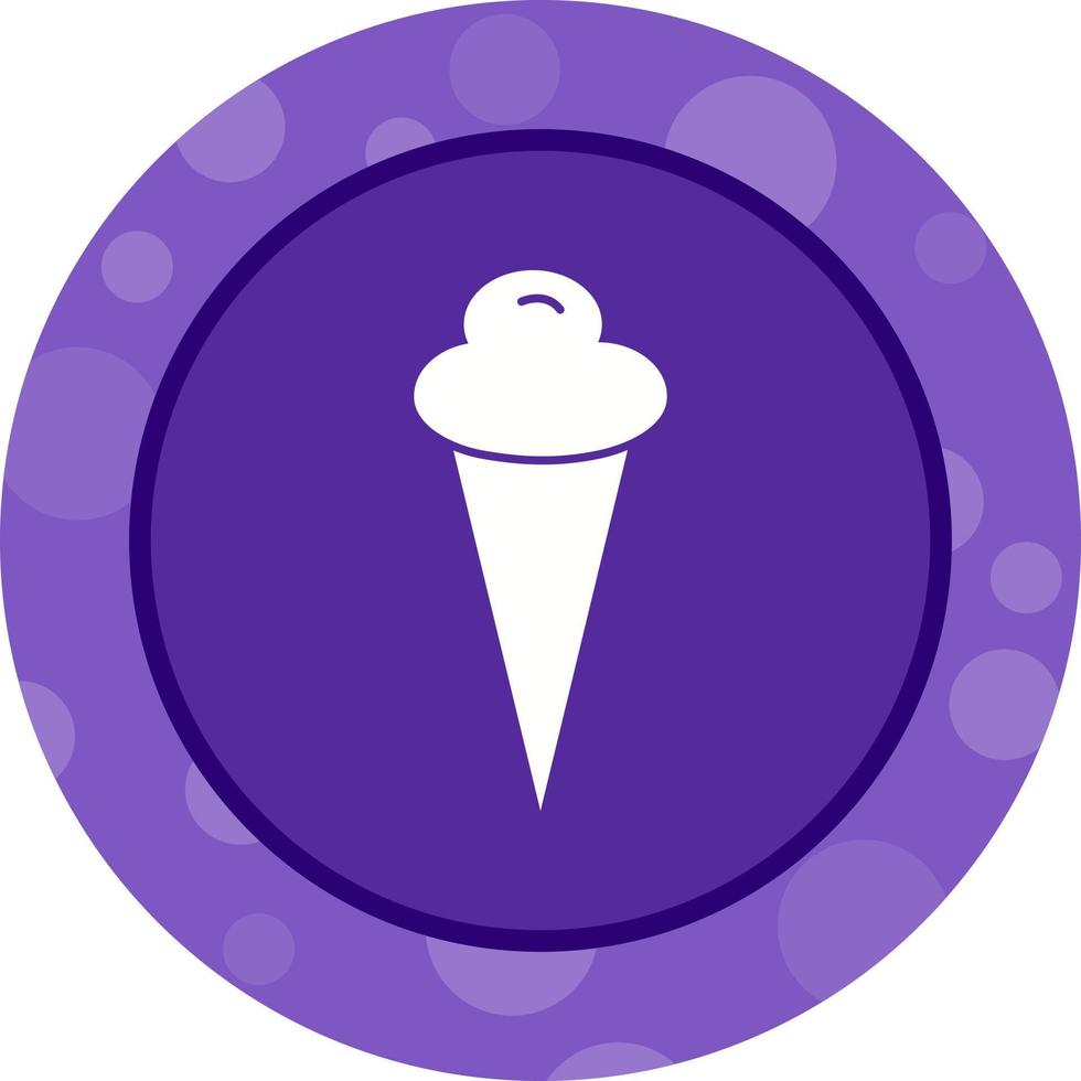 icono de glifo de vector de cono de helado único