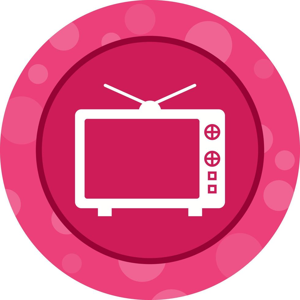 Unique Television Glyph Vector Icon